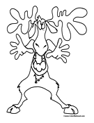 Moose Coloring Page 2
