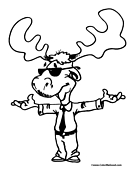 Moose Coloring Page 3