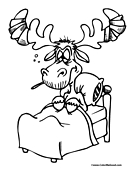 Moose Coloring Page 6