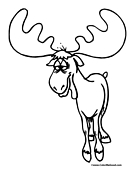 Moose Coloring Page 7