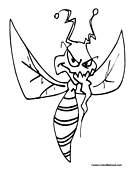 Mosquito Coloring Page 1