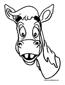 Mule Coloring Page 1