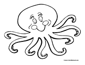 Octopus Coloring Page 1