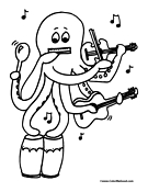 Octopus Coloring Page 2