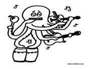Octopus Playing Music