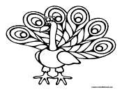 Peacock Coloring Page 2