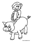 Pig Coloring Page 2