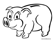 Piggy Bank Coloring Page 3