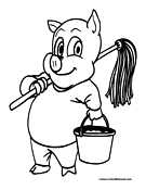 Porky Pig Coloring Page 4