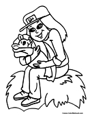 Pig Coloring Page 8