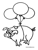 Pig Coloring Page 9