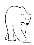 Polar Bear Coloring Page 1