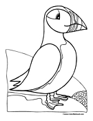 Puffin Coloring Page 2