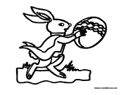 Rabbit Running with Egg