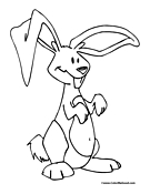 Rabbit Coloring Page 1