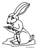 Rabbit Coloring Page 6