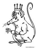 Rat Coloring Page 1
