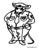 Rat Police Officer