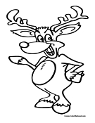 Reindeer Coloring Page 2