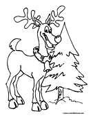 Reindeer Coloring Page 5