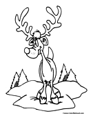 Reindeer Coloring Page 9