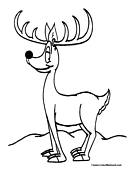 Reindeer Coloring Page 11