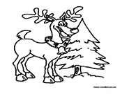 Reindeer and Tree
