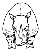 Rhino Coloring Page 3