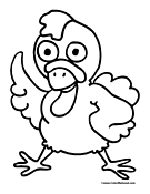 Rooster Coloring Page 7