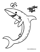 Shark Coloring Page 4