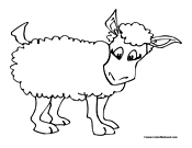 Sheep Coloring Page 2