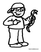Boy Holding Snake