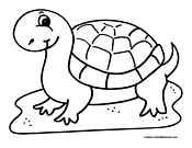 Turtle Coloring Page 1