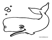 Whale Coloring Page 3