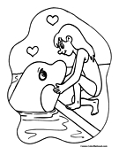 Whale Coloring Page 7