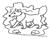 Wolf Coloring Page 1