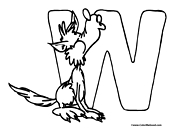 Wolf Coloring Page 2