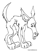 Wolf Coloring Page 4