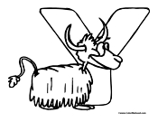 Yak Coloring Page 1
