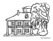 House with Willow Tree