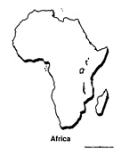 Map of Africa Blank