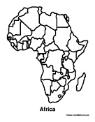 Map of Africa with Name