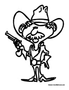 Western Cowboy with Hat