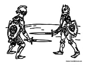 Two Knights Fighting