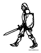 Knight with Armor and Shield