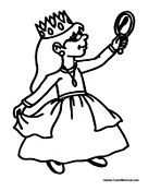 Kid Princess with Mirror