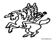 Kid Riding Pegasus