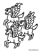 Three Pegasus Horses