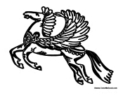 Pegasus with Wings and Shield