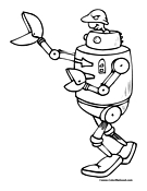 Robot Coloring Page 6